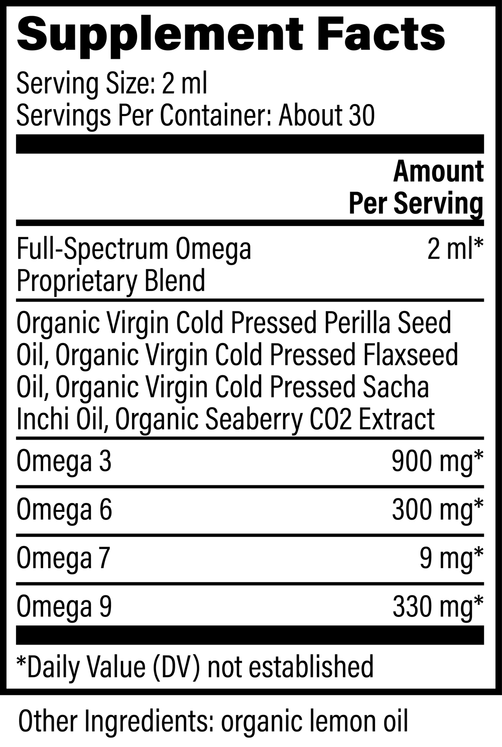 Organic Omega 3•6•7•9 Supplement