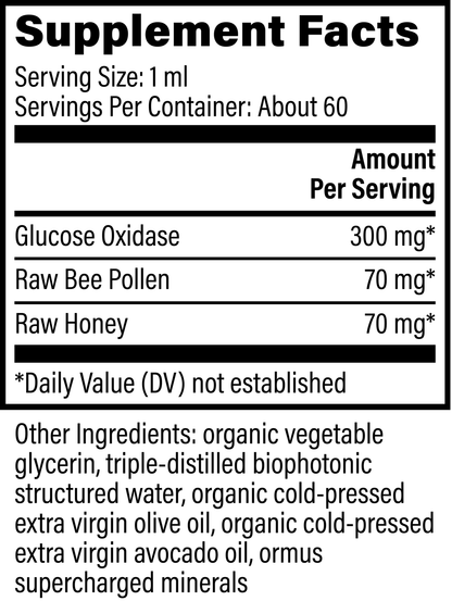 Glucose Oxidase with Bee Pollen and Raw Honey