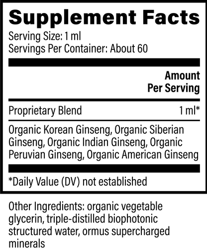 Organic Ginseng Liquid Extract